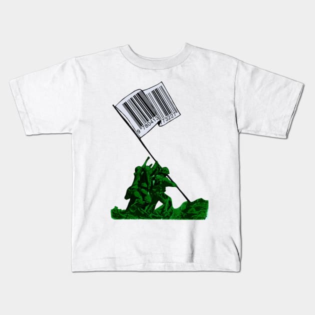 Raising The Flag Of Commerce Kids T-Shirt by artpirate